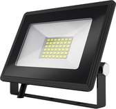 LED Bouwlamp 30 Watt - LED Schijnwerper - Igan Iglo - Helder/Koud Wit 6400K - Waterdicht IP65 - Mat Zwart - Aluminium