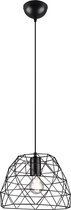 LED Hanglamp - Hangverlichting - Nitron Hiva - E27 Fitting - Rond - Mat Zwart  - Aluminium