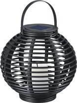 LED Tafellamp - Nitron Comelo - Zonne-energie - Oplaadbaar - Rond - Mat Bruin - Kunststof