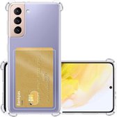 Samsung Galaxy S21 Plus Hoesje Card Case Met Pasjeshouder - Transparant