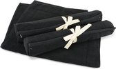 ARTG® Towelzz - Badmat - 100% Katoen - Zware kwaliteit - 50 x 80 cm -  Zwart - Black -