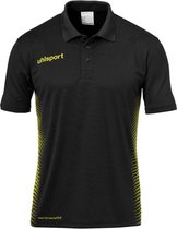 Uhlsport Score Polo Shirt Kind Zwart-Fluo Geel Maat 140