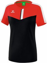 Erima Squad T-Shirt Dames Rood-Zwart-Wit Maat 36
