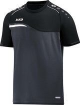 Jako Competition 2.0 T-Shirt Antraciet-Zwart Maat S