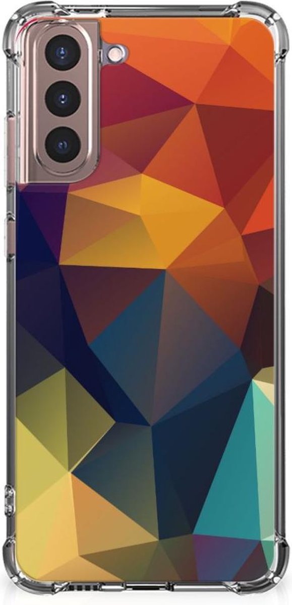 Samsung Galaxy S21 Plus Shockproof Case Polygon Color