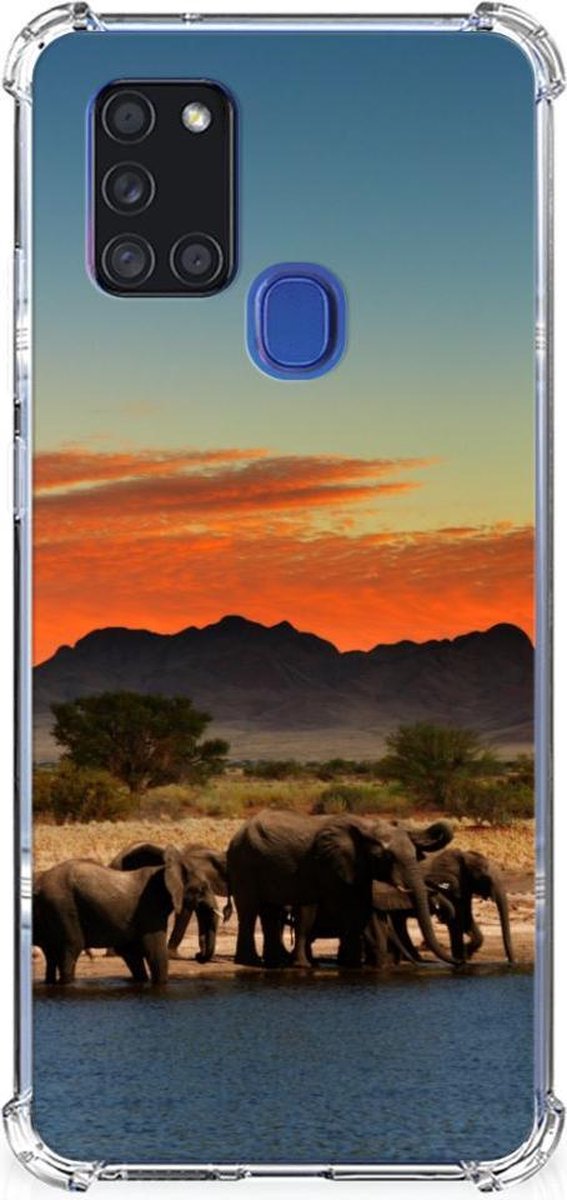 Samsung Galaxy A21s Case Anti-shock Olifanten