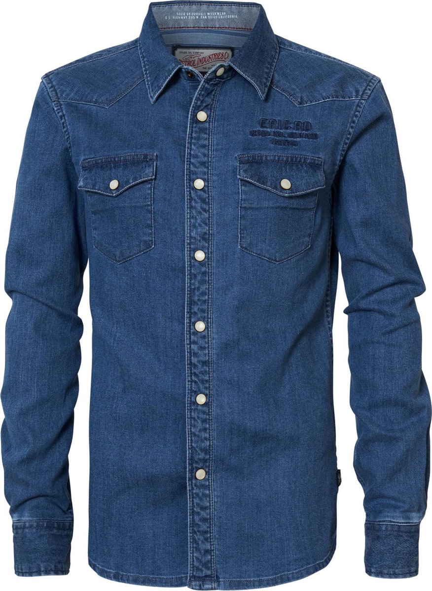 Petrol Industries Denim overhemd Jongens Maat 104 bol