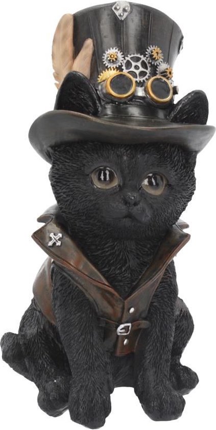 Nemesis Now Cat 20cm, Resin, Black, Cat Figure