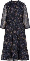 Creamie - jurk - 3/4 mouw - bloemenprint - blauw - Maat 140