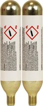 Dresco Co2 Patronen 20 Gram Staal Zilver 2-delig