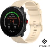 Siliconen Smartwatch bandje - Geschikt voor  Polar Vantage M / M2 siliconen bandje - beige - Strap-it Horlogeband / Polsband / Armband