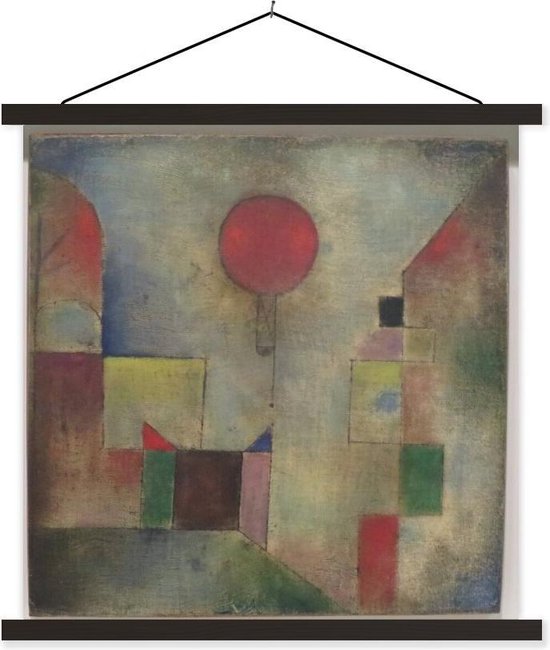Rode ballon - Schilderij van Paul Klee 120x120 cm | bol.com