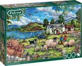 Falcon puzzel Highland Farm - Legpuzzel - 500 stukjes