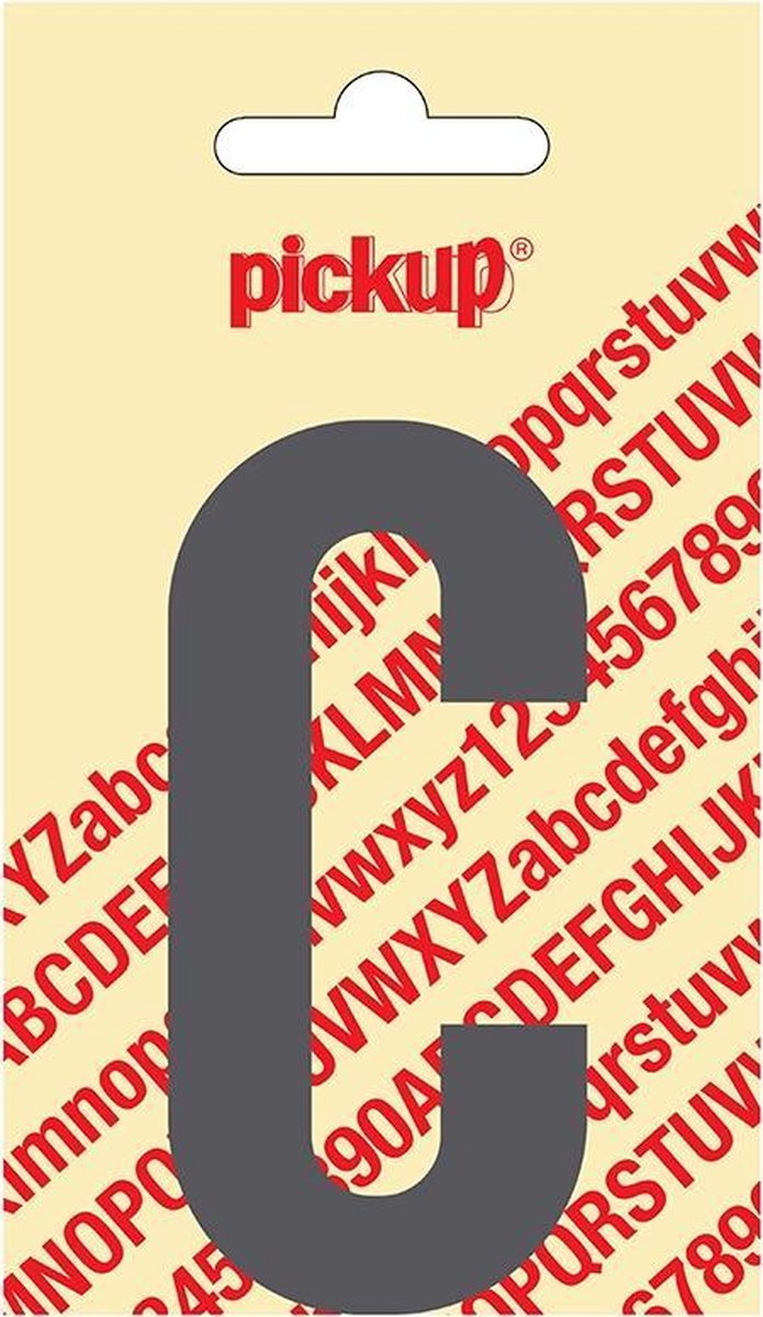 Pickup plakletter Nobel 90 mm grijs C