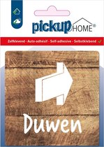Pickup Duwen hout - 90x90 mm Pictogram Route Acryl