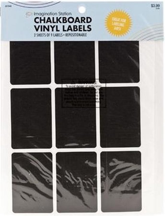 72x Krijtbord etiket stickers/labels diverse formaten Schoolbord