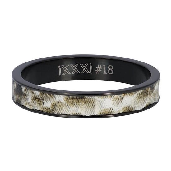 iXXXi Jewelry Vulring 4 mm Python Zwart - maat 17