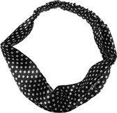 Haarband Polkadot Zwart - Wit Print