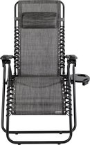 Casaria Luxe ligstoel Antraciet, opvouwbaar, inklapbaar, 165x65x113cm