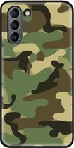 ADEL Siliconen Back Cover Softcase Hoesje Geschikt voor Samsung Galaxy S21 Plus - Camouflage