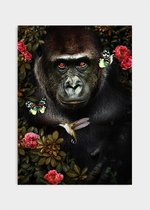 Poster Jungle Gorilla - Plexiglas - Meerdere Afmetingen & Prijzen | Wanddecoratie - Interieur - Art - Wonen - Schilderij - Kunst