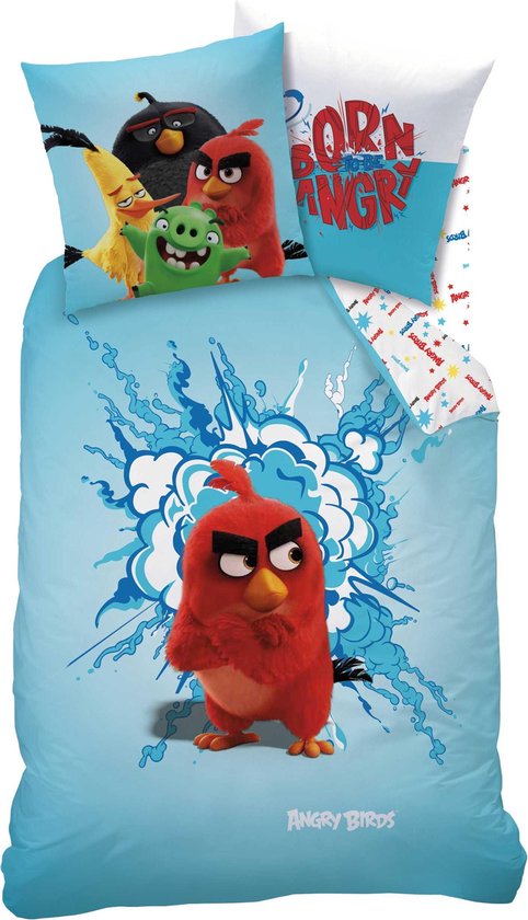 Angry Birds Rood - Dekbedovertrek - Eenpersoons - 140 x 200 cm - Multi |  bol.com
