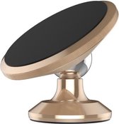 Apple iPhone Xs Autohouder - Magneet - Rond - Telefoonhouder - Telefoon houder - 360 draaibaar -  telefoonhouder - Goud - LuxeBass