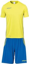 Uhlsport Score Set Korte Mouw Kind Limoen Geel-Azuur Blauw Maat 164