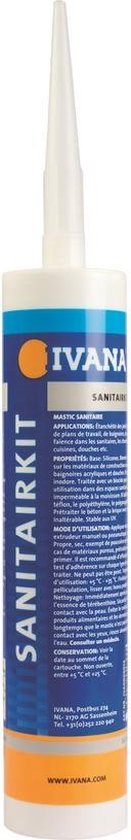 Ivana siliconenkit sanitair transparant/grijs (310ml)