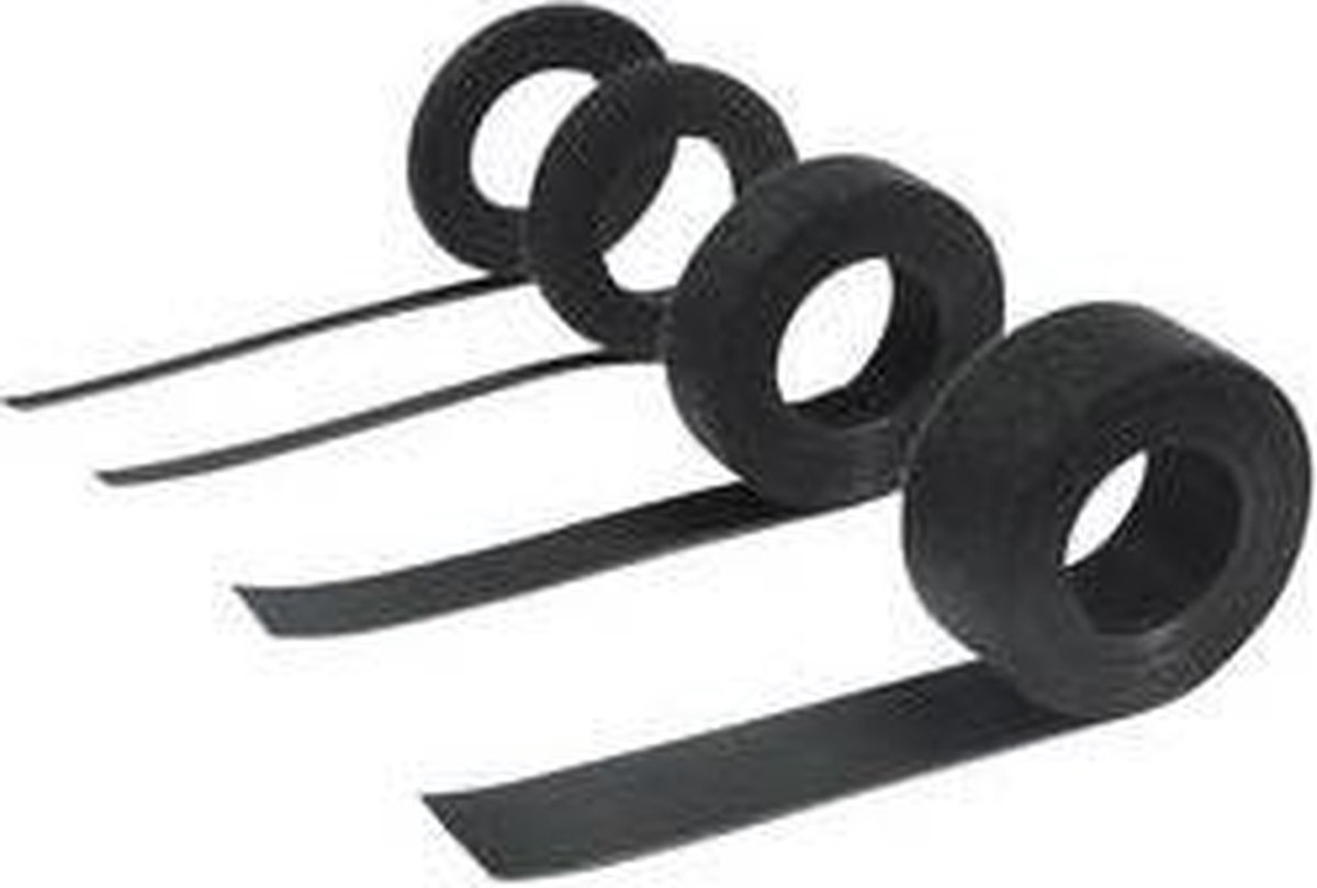 Hebotec 11-KE20001FRT Klittenband Om te bundelen Haak- en lusdeel (l x b) 1000 mm x 20 mm Zwart 1 m