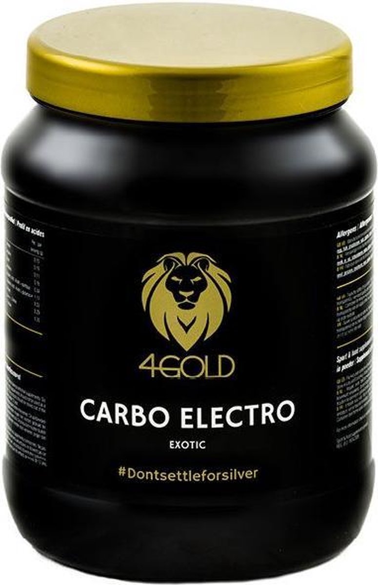 4Gold Carbo Elektro Isotone Drink Poeder, Sporthydratatiedrank Bevordert Sportprestaties, Sport supplement, Exotisch, 500g