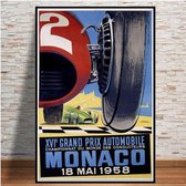 World Grand Prix Retro Poster 12 - 20x25cm Canvas - Multi-color