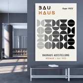 Bauhaus Weimar Art Exhibition 1923 Poster Black - 60x80cm Canvas - Multi-color