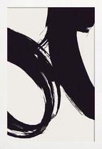 JUNIQE - Poster met houten lijst Dune -13x18 /Wit & Zwart