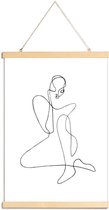 JUNIQE - Posterhanger Harmony -40x60 /Wit & Zwart