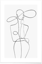 JUNIQE - Poster Monday -40x60 /Wit & Zwart
