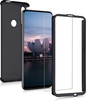 kwmobile 360 graden hoesje voor Huawei 9X (EU-Version) - volledige bescherming met screenprotector - metallic zwart