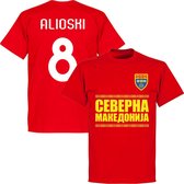 Noord Macedonië Alioski 8 Team T-Shirt - Rood - 4XL