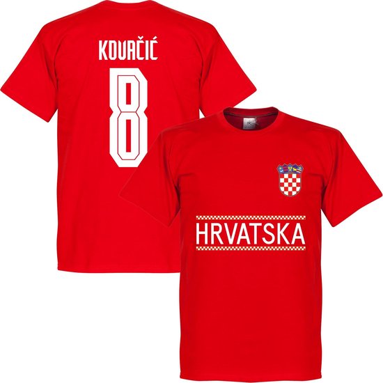 Kroatië Kovacic Team T-Shirt 2021-2022 - Rood - 4XL