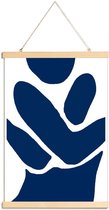 JUNIQE - Posterhanger New Silence -20x30 /Blauw & Wit