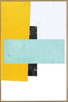 JUNIQE - Poster met kunststof lijst 1,3 -20x30 /Geel & Turkoois