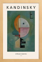 JUNIQE - Poster in houten lijst Kandinsky - Upward -20x30 /Groen &