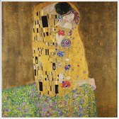 JUNIQE - Poster met kunststof lijst Klimt - The Kiss -30x30 /Kleurrijk