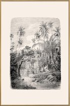 JUNIQE - Poster met kunststof lijst Sri Lanka -30x45 /Grijs & Ivoor