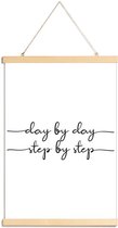 JUNIQE - Posterhanger Day by Day -20x30 /Wit & Zwart
