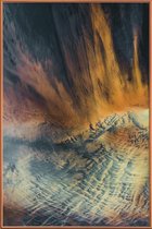 JUNIQE - Poster met kunststof lijst Mineralen -13x18 /Bruin & Geel