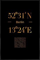 JUNIQE - Poster met kunststof lijst Berlin Icons gouden -30x45 /Goud &