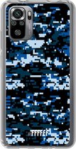 6F hoesje - geschikt voor Xiaomi Redmi Note 10S -  Transparant TPU Case - Navy Camouflage #ffffff