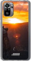 6F hoesje - geschikt voor Xiaomi Redmi Note 10S -  Transparant TPU Case - Rock Formation Sunset #ffffff