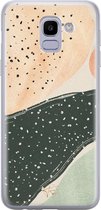 Samsung Galaxy J6 2018 siliconen hoesje - Abstract peach - Soft Case Telefoonhoesje - Multi - Print